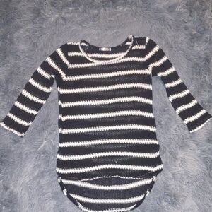 Blu Planet Monochrome Striped Sweater